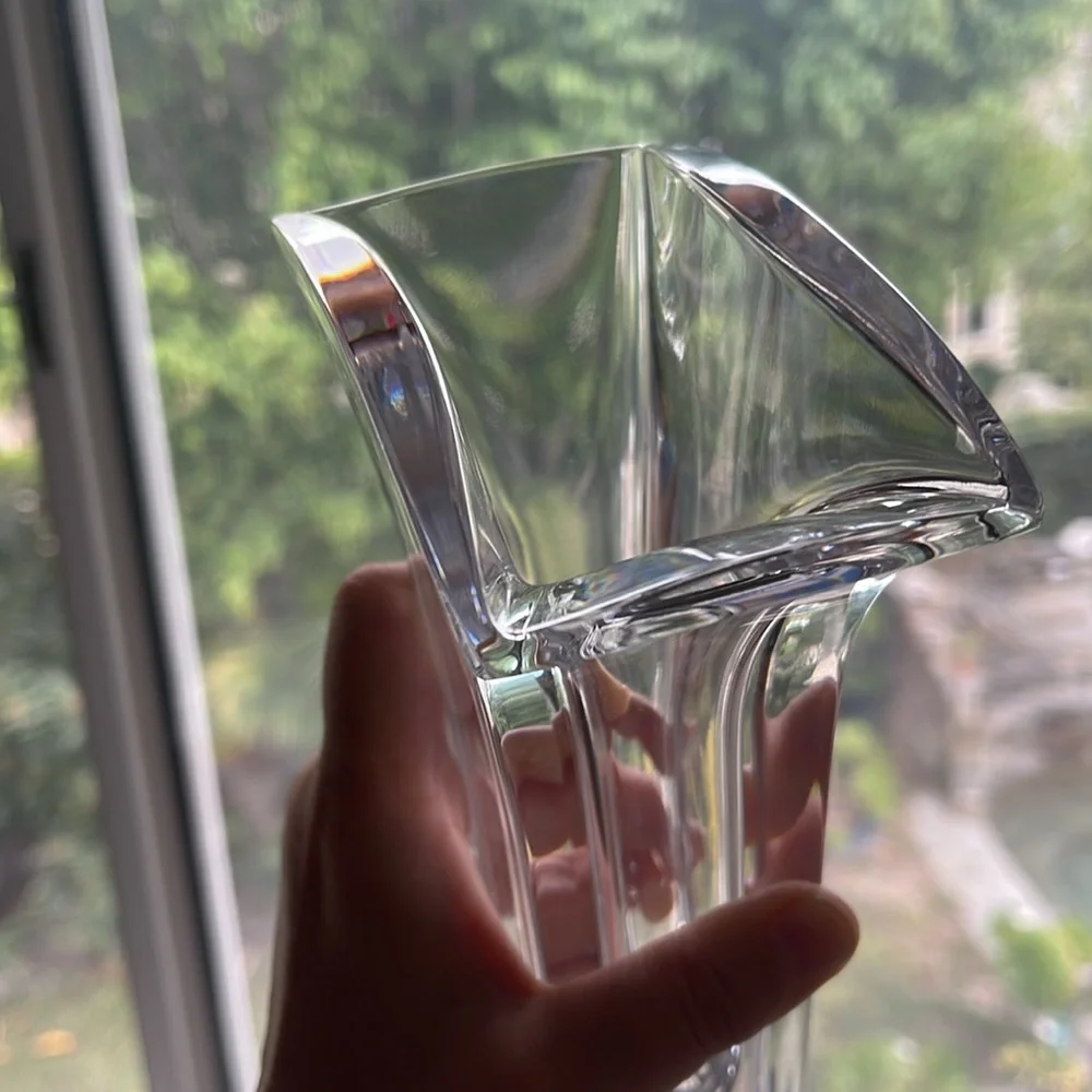 Vintage discontinued Nambe full lead Crystal Vase signed